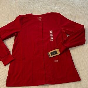 Nurse scrub top, easy care stretch, size medium, modern classic fit